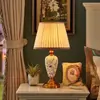 Nueva Lámpara de Mesa Cerámica Estilo Chino Decoración Hogar Dormitorio Sala de Estar Estudio Estilo Americano Complejo Clásico Cálido Romántico Lámpara de Mesa de Noche