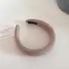 Faixa de Cabelo Esponjosa Colorida Tricotada Estilo Coreano Outono e Inverno Retrô com Aba Larga para Mulheres com Topo Alto do Crânio, Versátil Elegante, Presilha de Cabelo para Sair