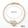 Novo bracelete de alta venda transfronteiriça, com zircônia incrustada em cobre, ultra brilhante, fresco e elegante, joia feminina de estilo minimalista de luxo leve