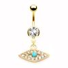 Gaibei Europeo y Americano transfronterizo Ojo del Diablo anillo para el vientre colgante anillo fabricantes de joyería para perforaciones humanas en stock