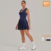 Vestido deportivo de yoga y tenis transfronterizo con shorts desmontables, de secado rápido y transpirable, para correr, fitness y tenis 86770