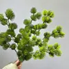 Ramas artificiales de pino y ciprés, agujas de pino, ramas de pino de bienvenida para paisajismo, plantas verdes, ramas de pino Nobili con frutos, ramas de árbol artificiales