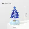 Regalo de Navidad: Adorno navideño giratorio de árbol de Navidad sólido de vidrio de Zibo, una artesanía de vidrio creativa para decoración de coche o escritorio
