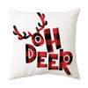 Almohada de Navidad Amazon Funda de Almohada Estampada Suministros para el Hogar Almohada de Alce Cojín de Árbol de Navidad Regalos Festivos