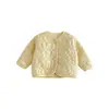 Chaqueta acolchada de algodón para niñas con diseño de conejo, un abrigo de invierno lindo y grueso para bebés, una prenda exterior de color liso con lunares para niños, zdw6502