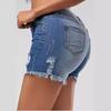 Fornecimento Transfronteiriço Comércio Exterior Europeu e Americano Shorts Jeans com Franjas Rasgadas para Mulheres Estilo Europeu e Americano