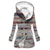 Venta caliente transfronteriza 2023 nuevo abrigo de trench para mujer invierno engrosado estilo europeo y americano abrigo con capucha navideño al por mayor