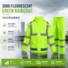Conjunto de Impermeable Reflectante y Pantalones de Lluvia Ropa de Seguridad Vial Estilo Separado Hombres Mujeres Motocicleta Cuerpo Completo A Prueba de Tormentas Modelo de Adquisición