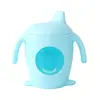 Taza de aprendizaje transfronteriza de pingüino, silicona, para bebé, con pico de pato, escala, resistente a altas temperaturas, anti-quemaduras, anti-caídas, en stock, al por mayor