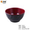 Tigela de arroz de melamina tigela de arroz para restaurante comercial refeitório tigela de sopa duas cores preto e vermelho tigela pequena imitação de porcelana plástico melamina tigela de tempero
