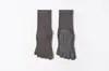 Calcetines de Yoga para Mujer de Primavera y Otoño, Calcetines de Pilates, Calcetines Antideslizantes Profesionales, Calcetines Blancos de Cinco Dedos a Media Pantorrilla, Calcetines Finos para Deportes de Interior y Fitness