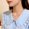 2026 Nuevo Estilo Collar Sencillo con Circonita Incrustada de Cuatro Garras con Incrustación Completa de Diamante, Cadena para Clavícula de Acero de Titanio de Lujo Ligero Joyería al por Mayor