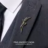 Broche de Espiga de Trigo Tridimensional de Diseño Vintage para Hombres y Mujeres, Accesorio de Pin Doble Hoja para Cuello de Camisa de Traje
