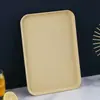 Bandeja Cuadrada de Paja de Trigo Bandeja para Barbacoa Comida Rápida Bandeja Doméstica para Frutas Postre Bandeja de Almacenamiento de Plástico PP Nórdico Venta al por Mayor