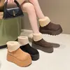 Botines Gruesos Forrados de Peluche para Mujer Suela Gruesa Botas de Moda Botas de Nieve para Mujer 2026 Invierno Nuevos Aumentan la Altura Zapatos de Algodón Birkenstock