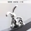 Adorno de Conejo de Orejas Largas Electroplateado Moderno Nórdico con un Toque de Alta Gama, Decoración de Moda para Coche y Sala de Estar de Lujo Ligero, Decoración del Hogar Muebles Blandos