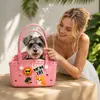 Bolsa para mascotas de EVA con agujeros, bolsa para gatos DIY, bolsa para perros, bolsa exterior para perros pequeños, resistente a los arañazos, resistente a las mordeduras, gran capacidad, bolsa de mano práctica