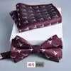 Gravata Borboleta, Lenço Quadrado de Flores, Terno de 2 Peças, Jacquard Novo Estilo, Roupa Formal Masculina, Moda, Casual, Negócios, Executivo, Noivo, Casamento