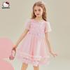 Vestido de Princesa con Lentejuelas de Verano para Niñas, Nuevo Estilo 2025 para Niños Mayores, Dulce y Elegante Vestido de Hello Kitty, Elsa