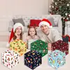 Dd380 Comercio Exterior Feliz Navidad Muñeco de Nieve Pingüino Calcetines Reno Fiesta Regalo Dulce Caja de Papel Cuadrada