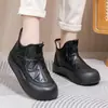 Botas Femininas de Inverno Lã Nova Plus Veludo Espessado Quente Algodão Impermeável à Prova de Frio Antiderrapante Slip-On Botas de Neve