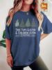 Estación Independiente Europea y Americana Transfronteriza Camiseta Elegante para Mujer en Stock Patrón de Árbol Árbol de Navidad Estampado Verano Nuevo Manga Corta