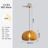 Lámpara de comedor, lámpara nórdica de calabaza, estilo japonés, estilo tranquilo, lámpara de dormitorio vintage, lámpara de madera original, creativa, lámpara de calabaza de madera para casa de familia.