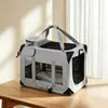 Transportador de mascotas de gran capacidad para todas las estaciones, tela de malla transpirable, mochila portátil para perros, bolsa de hombro individual plegable para perros