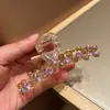 Pinza Grande para el Cabello Coreana con Gran Volumen, Pinza Completa para el Cabello para Celebridad de Internet Femenina, Elegante Pinza de Tiburón de Cristal, Nueva Pinza para la Parte Posterior de la Cabeza