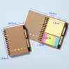 Bloc de Notas Combinado de Papel Kraft A6 Casual, Múltiples Usos, Nostálgico, Retro, Ins, Nota Adhesiva, Pegatina de Aviso, Pegatina de Índice, Papel de Notas