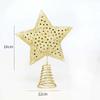 Venta al por mayor transfronteriza de estrellas en la parte superior del árbol de Navidad, decoración de estrella de cinco puntas, nuevo vestido de estrella de cinco puntas de hierro forjado, ángel del amor