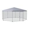 Jaula para Gallinas Corriendo Exterior Jaula para Gallinas Puntiaguda Domo Hexagonal Octogonal Gallinero Tubo Galvanizado Lona Agua Anti-UV