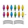 RFM034 Cadena de bombillas navideñas Malla de panal magnética Pegatinas reflectantes para coche Decoración navideña Pegatinas para refrigerador Puerta de garaje