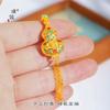 Tienda de Oro Puzuo Mismo Estilo Oro Arena Accesorios DIY con Diamantes, Colgante de Borla de Calabaza de la Fortuna y Loto Cadena para Clavícula para Mujer