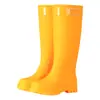 Botas de Chuva Altas da Moda para Adultos Feminino Tendência Sapatos Longos para Água Antiderrapante Impermeável de Borracha Botas de Água para Cozinha