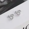 Brincos de Zircônia em Forma de Coração Estilo Coreano e Japonês 2026, Luxo Leve, Brincos Modernos e Versáteis para Mulheres, Brincos de Alta Qualidade