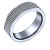 Anillo de malla retro de titanio con explosión transfronteriza de Canding, anillo de dedo simple tejido a la moda de acero inoxidable, joyería