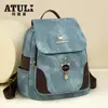 Mochila de Moda con Patrón de Lino 2025 Nueva Versátil Moda Mochila para Mujer Cuero Suave Gran Capacidad Bolsa de Viaje Ocio