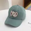 Chapéu de Sol com Letra King Baby Tendência Boné de Beisebol de Rua Personalizado Estilo Japonês e Coreano Respirável Boné de Beisebol Infantil Atacado
