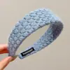 Diadema de estilo coreano, ligera, ancha, de color liso para mujer, que ofrece un look sofisticado y elegante, con un diseño que realza la altura en la coronilla, presentando un estilo retro, chic y moderno