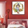 NKF2023 Nuevo Punto de Cruz caricatura chica mágica pequeño bordado dormitorio sala de estar colgante pintura paquete de material venta al por mayor
