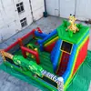 Castelo inflável grande para playground infantil com escorrega combinado, brinquedos de parque de diversões ao ar livre, trampolim e jogos de circuito de obstáculos