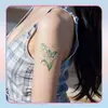 Cubierta de Brazo Azul Sencilla de Mariposa de Verano Pegatina de Tatuaje Estilo Ins Nicho Mariposa Tatuaje Pegatina Impermeable de Larga Duración para Mujeres