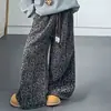 Conjunto Infantil Outono/Inverno 2026 Novo Estilo Casual Soltinho com Forro de Veludo para Crianças de Meia-Idade e Mais Velhas Conjunto de Duas Peças Elegante com Estampa de Leopardo