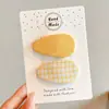 Pinzas para el Cabello de Tela para Niñas Que No Dañan el Cabello, Pinzas BB para Flecos Laterales, Elegantes Accesorios para el Cabello de Cuadros y Florales para Niñas