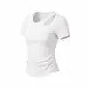 Top Deportivo Corto de Manga Corta para Mujer, Adelgazante de Cintura, Elástico, Transpirable, para Correr al Aire Libre por la Mañana, Pilates, Yoga