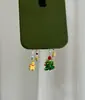 Hombre de jengibre navideño Cadena para teléfono móvil con borla de árbol de Navidad Nicho DIY Cordón para teléfono móvil de aspecto elegante Colgante de cuentas Regalo