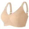 Sujetador sin costuras europeo y americano de tallas grandes para mujeres con busto grande, proporciona soporte y realza los lados del busto, previene la flacidez, sin varillas, espalda bonita, sujetador deportivo cómodo