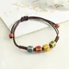 Joias de Cerâmica Jingdezhen para Mulheres, Simples e Versáteis, Estilo Étnico Retrô, Pulseira Tecida à Mão, Pulseira de Contas, Fornecimento Atacado
