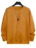 Sudadera de Color Caramelo, Corte Holgado, Color Sólido, Adecuada para Primavera, Otoño e Invierno, Unisex, Felpa Larga y Gruesa, Top Multifuncional, Camiseta Deportiva